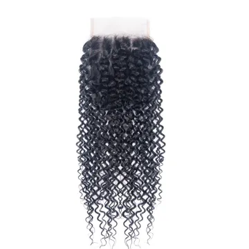 Hot Selling Wholesale Curly Wave 10A Grade Virgin Brazilian 100% Unprocessed Human Hair Lace Closure