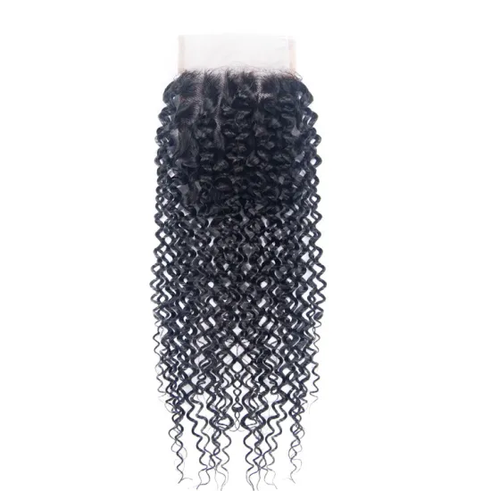 Hot Selling Wholesale Curly Wave 10A Grade Virgin Brazilian 100% Unprocessed Human Hair Lace Closure