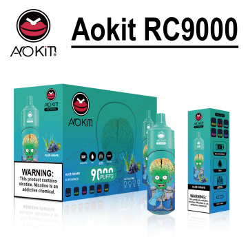 Aokit RC9000Puffs RGB Light mesh coil disposable vape