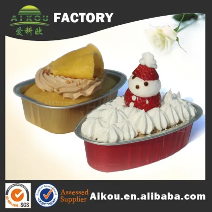 Lovely disposable aluminum foil cheesecake container for bakery