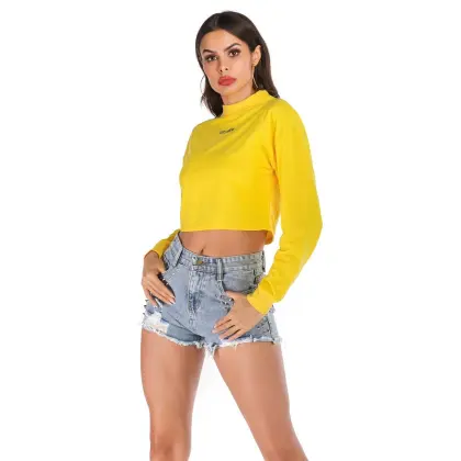 Customized Women's Embroidery Fashion Pullover Sweatshirt