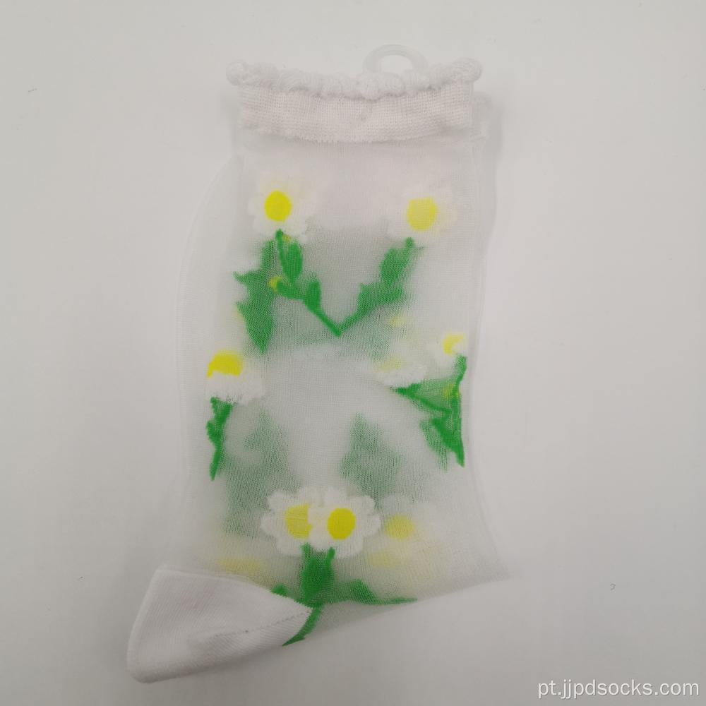 Hot Sale Design personalizado Mulheres respiráveis ​​meias de vidro