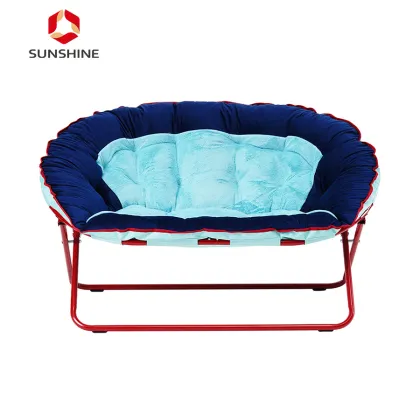 Sunshine Cozy Foldable White Metal Camping Moon Love Chair