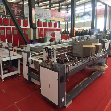 Semiautomatic paperboard box two pieces folder gluer machine