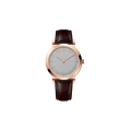 Lady Ultra-Slim Quartz Relógios Gold Case Waterproof