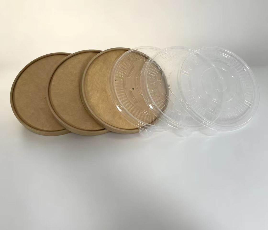 Kraft Paper Porridge Bucket with Lid