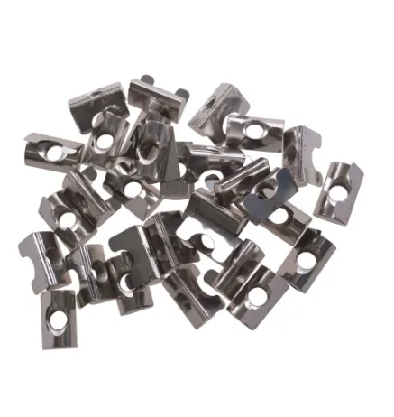 European Standard 30 & 40 Series Aluminum Slot Carbon Steel Half Round Roll-In Spring T Slot Nut M4 Thread