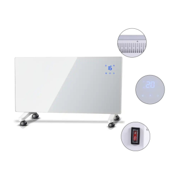 Wholesale Waterproof 1500W Smart Glass Panel Heater with 2 Heat Settings