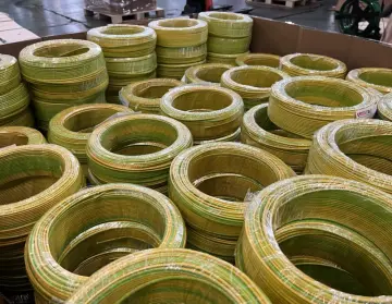 Grounding cable yellow green tinned alloy conductor wire