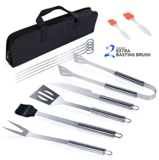 Set of 9 pcs stainless steel BBQ tool