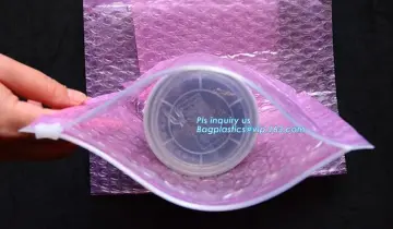 Mailer Slider Air Ziplock Bubble Bag, Anti Shock Plastic PE Material Mailer Slider Air Ziplock Bubble Bag, Custom Printed Slider