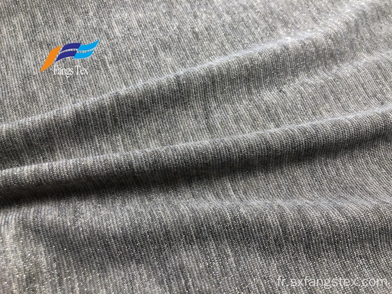 Tissu Lycra brillant Spandex Polyester tricoté en nylon lurex