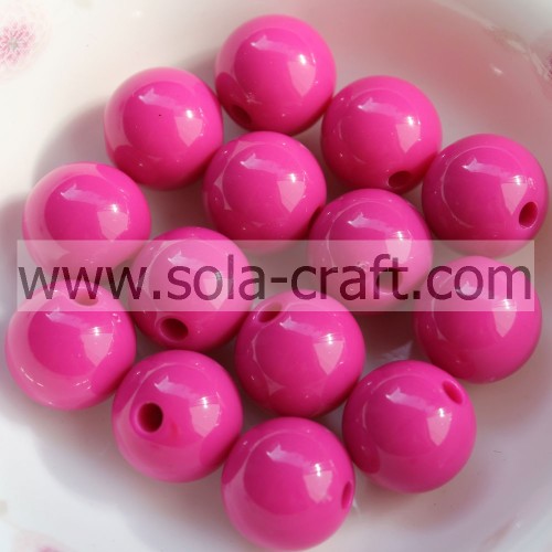 Colorful Acrylic Crystal Round Beads Ball With Opaque Color