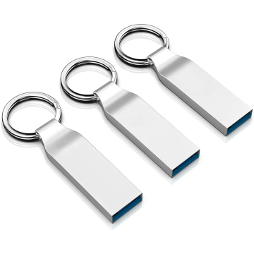 Custom High-Speed Key Ring USB Flash Drive - 1GB to 128GB Metal USB Stick Gift