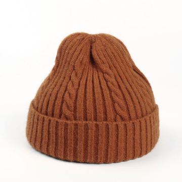 Custom Logo Winter Acrylic Thermal Knitted Beanie Hats