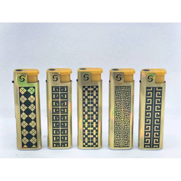Moda padrão plástico piezo metal capa mais leve de boa qualidade e barato