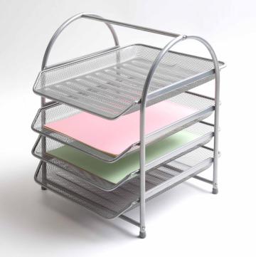 Desk Organizer Wire Metal Mesh File Tray