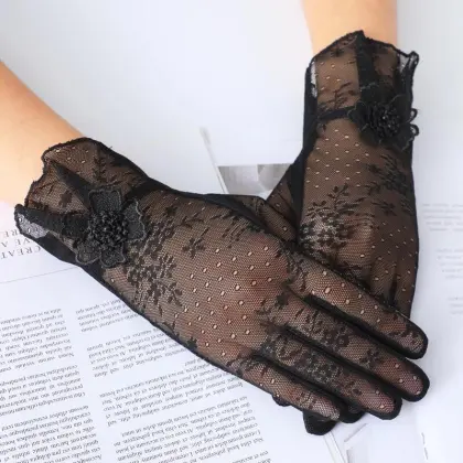 Luxury Fashion Bridal Lace Hand Gloves