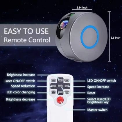 Starry Sky LED Projector Lamp - Aurora Star Rotating Night Light