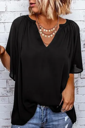 Summer V-neck top Chiffon shirt