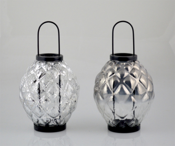 Glass Candle Holder with a Lifting Handle