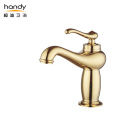 Light Luxury Titanium Golden Antique Basin Mixer taps