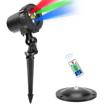 RGB Laser Christmas Lights Moving Stars Red Green Blue Showers Projector Garden Outdoor Waterproof IP65 Decoration with Remote