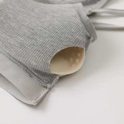 French Sexy Triangle Cup Wireless Cotton Sports Bra Set