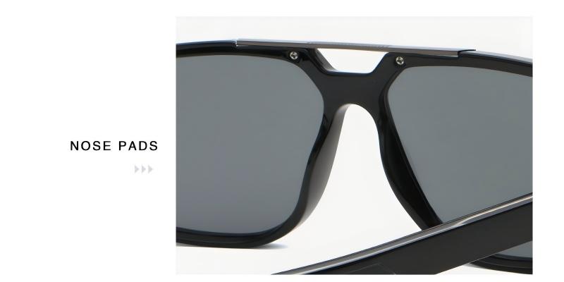 Retro Polygon Double Bridge Pilot Sunglasse ME2148-Nose pad