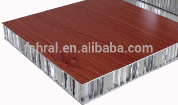 Honeycomb aluminum panel with stone grain finishe for interior applications