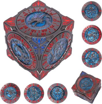 Multi-Functional Spinner DND Dice – Premium Color-Shifting D&D Monster Themed Cube Spinner Dice Cube for TTRPG, Dungeon Masters