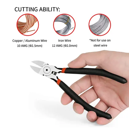 YUHANG 6 Inch Wire Cutters Pliers - Flush Cut Micro Side Cutters for Crafts