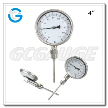 High quality all stainless steel industrial bimetal thermometer range