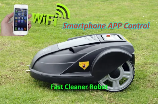 Smartphone App Control Robot Grass Cutter/programmable grass cutter machine price with Water-proofed charger