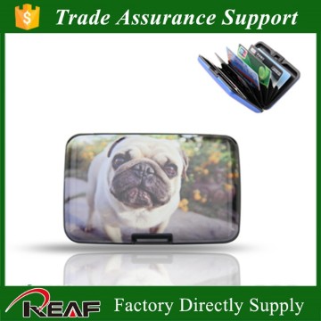 new item dog-printed custom aluminum wallet