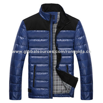 Men's Down Winter Jacket, Quick Production Capability, Most Comfortable