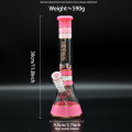 Pink transparent glass hookah