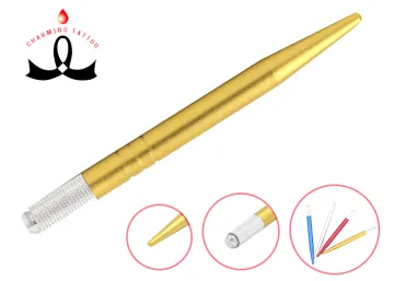 Top Grade Micropigmentation Shadow Eyebrow Microblading Light Yellow Manual pen