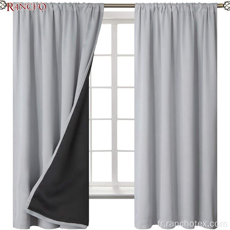 Curtain à double couche épais de taille personnalisée à 100%