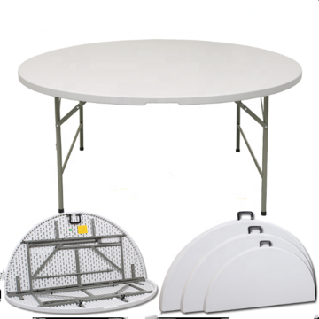 5ft Modern Cheap Plastic Folding Round Banquet Dining Table