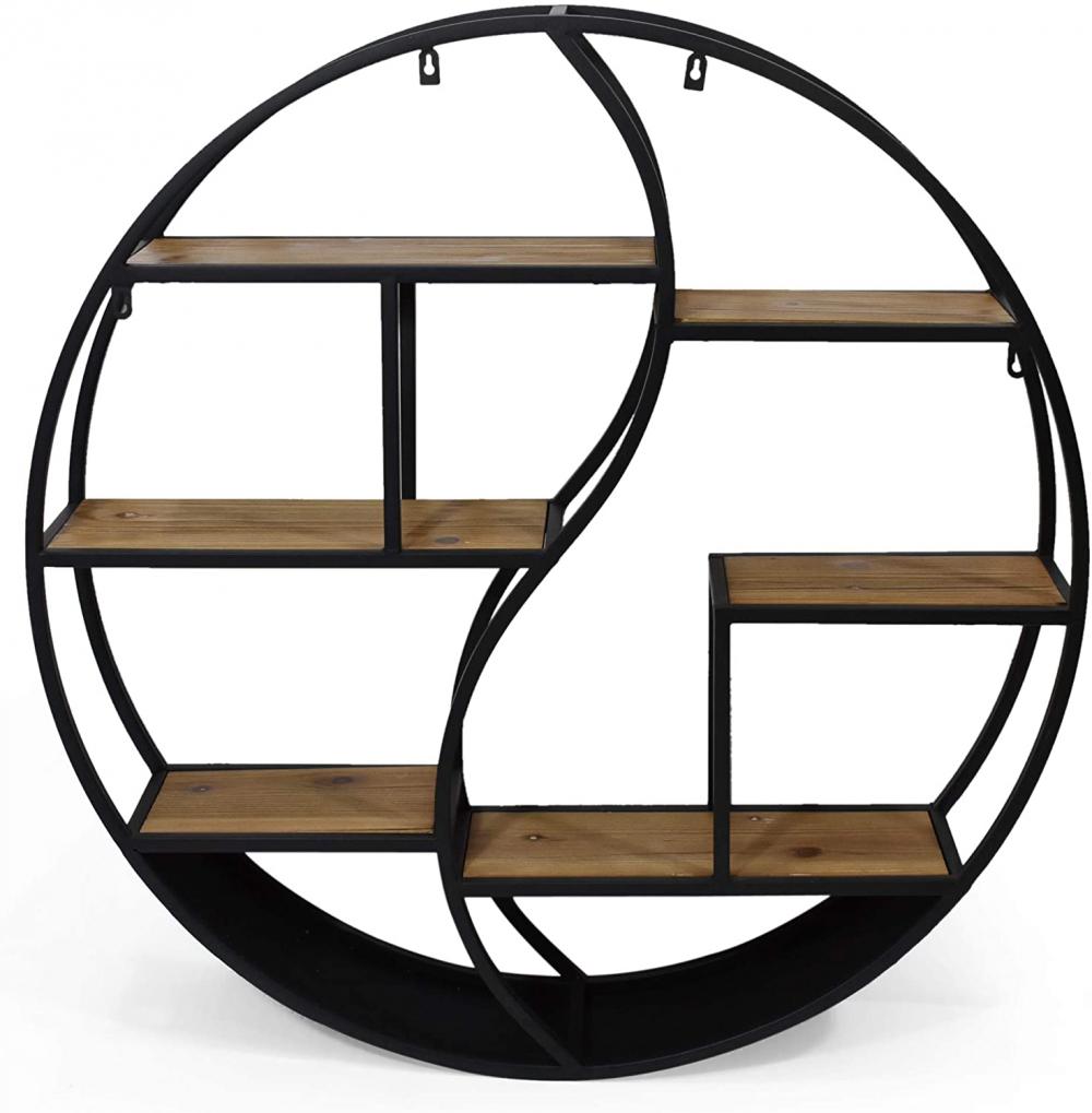 Home Industrial Hanging Circular Wall Shelf