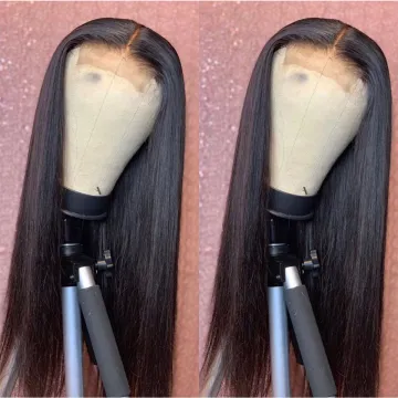 Swiss Lace Frontal Straight Wig Vendor Natural Color Raw Unprocessed Brazilian 100% Cuticle Aligned Human Hair Lace Front Wig