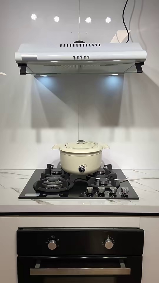 Under Cabinet White Kitchen Range Cooker Hood With Led Lighting Parts Smoke Grease Extractors Cooker Hoods/