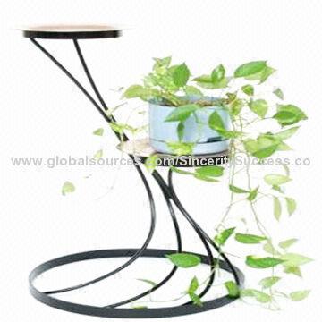 Wrought iron plant stands, made of iron steel, with powder coating, decorative indoor