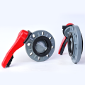 Tuas CPVC Butterfly Valve Plastik Beroperasi