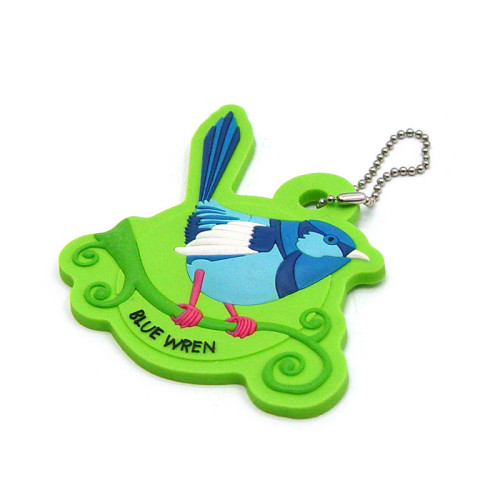 Cute Bird Shape PVC Keychain for Women