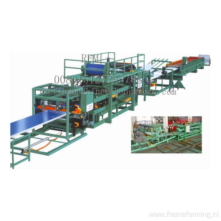 Sandwich panel roof forming machine