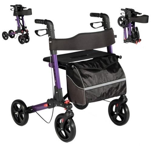 Foldable Walker Rollator For Disabled People Or Elderly