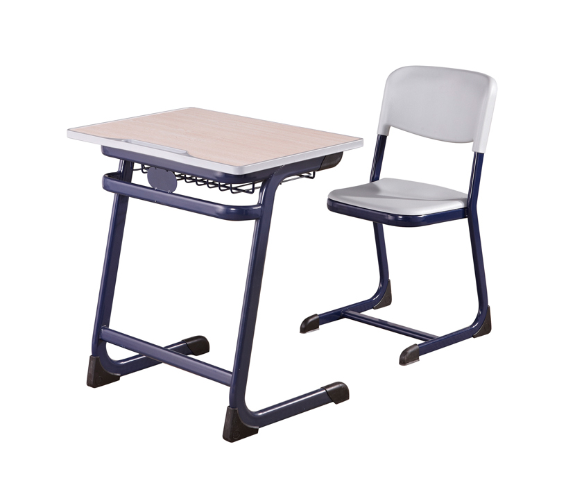 Fixed single school students study desks and chairs