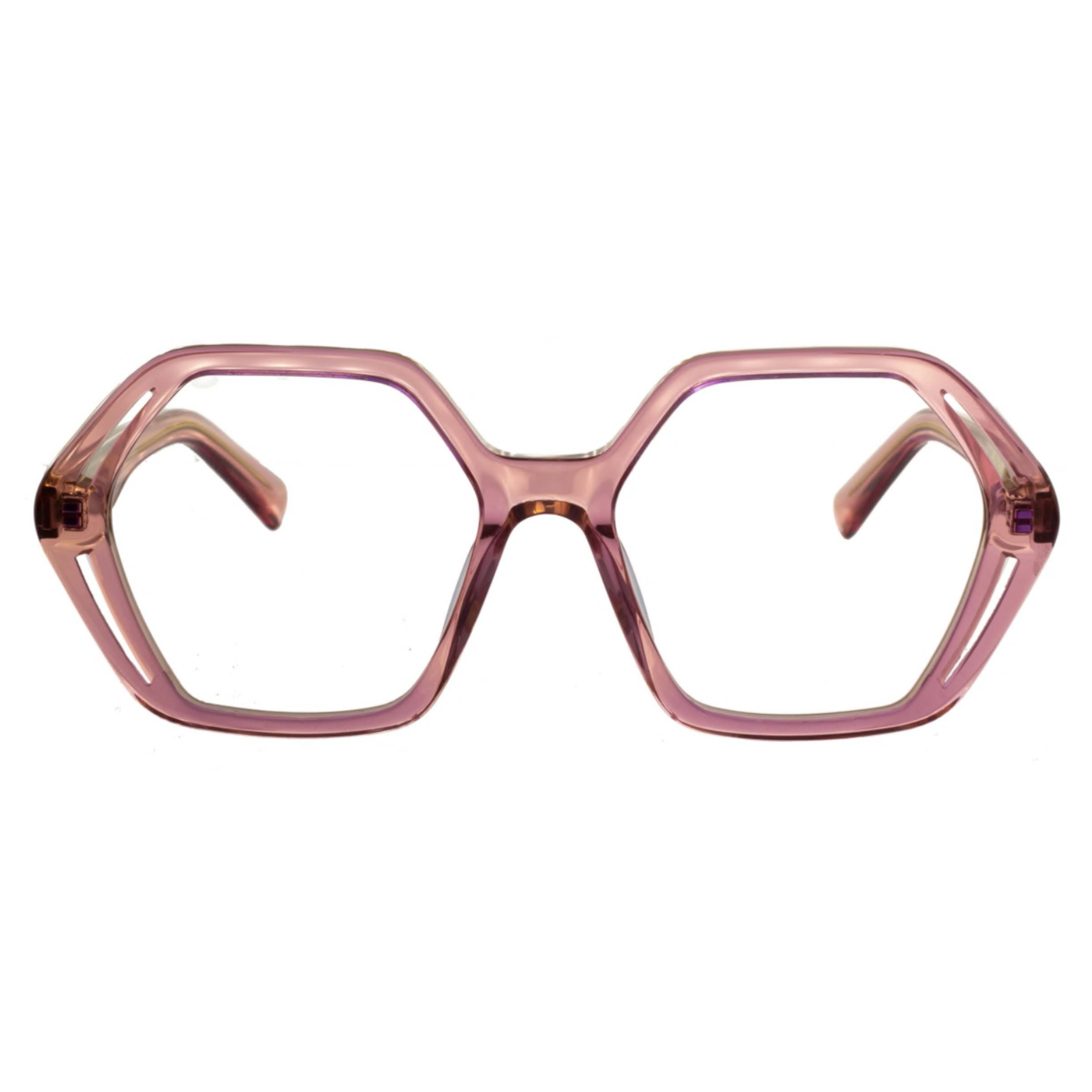 Belieye Ladies Designer Hexagon Acetateサングラスフレーム